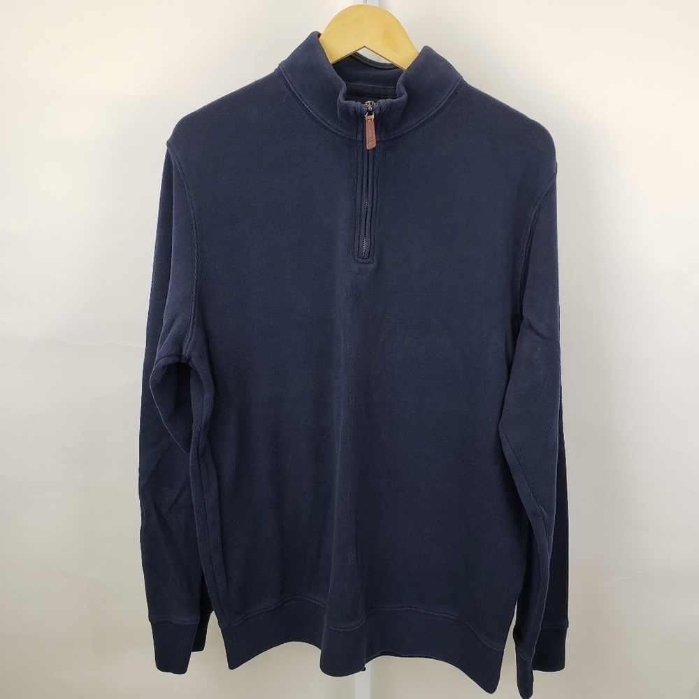 Lands End 1/4 zip fleece Navy size LT